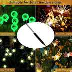 10 Pack Solar Light Stakes Replacement (Fit for Pole Outer Diameter 0.35in), ABS Reinforced Ground Spikes for Outdoor Solar Landscape Pathway Christmas Lights Yard Garden Deco