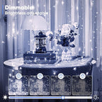4-Pack 16.4 Ft. Battery Powered LED String Lights, White, 8 Modes