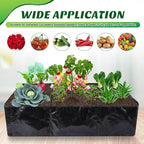 Woanger 8 Pcs 35 Gallon Fabric Raised Garden Bed Garden Bags to Grow Vegetables Planting Garden Containers for Vegetables Outdoor Grow Boxes with 6 Grids Rectangle Planter Pots for Potato Tomato Fruit