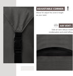 ULTCOVER 600D Tough Canvas Heavy Duty Square Patio Table and Chair Cover - Waterproof Outdoor General Purpose Furniture Covers 106 inch, Black