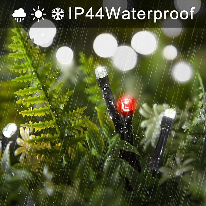 String Lights, 66ft 200 LED Outdoor Waterproof with Timer