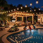 RTTY Dense-Glow 150FT Outdoor String Lights Pro Set with 75 G40 Bulbs - The Starter System for House Outline Lighting, Full Pergola or Pool Coverage, and Restaurant to Hotel Terrace Ambiance