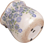 Ceramic Pots for Plants, Vintage Plant Pot with Drainage Hole, 6.11in. Planter for Indoor Plants, Crackle Glaze Finish Flower Pot, Perfect Tuscan Ceramic Planter for Gardening, Antique Blue Meadow