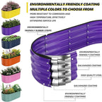 Galvanized Metal Planter Raised Garden Bed Kit for Gardening Outdoor，6x3x2ft Planter Grow Garden Box Raised Flower Bed，Long Vegetable Clearance Herb Raised Garden Beds For Container Gardening
