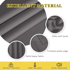 NICETOWN Blackout Curtain Panel for Bedroom - Window Treatment Thermal Insulated Solid Grommet Blackout Drape for Living Room (1 Panel, 52 by 45 inches, Grey)