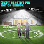 Solar Lights Outdoor Waterproof Motion Sensor - 416 LEDs 3000 Lumens Super Bright 3 Brightness 3 Modes 2400mAh 360° Illumination 32ft Solar Flood Security Light for Outside (Cottage, 3)
