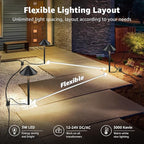 SUNVIE All-In-One LED Low Voltage Landscape Lighting Kit, 8 Pack Pathway Lights with Connector Transformer and 100FT Low Voltage Wire, 3000K Landscape Lighting for Path Walkway Garden Yard