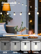 String Lights, 25 FT G40 Globe Patio Lights with 27 Warm White LED Bulbs