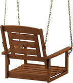 Furinno Tioman Hardwood Patio / Garden / Outdoor 2ft Porch Swing, 1 Seater with Hanging Chains, Natural