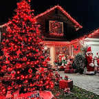 String Lights - 168 ft Red LED Halloween Lights with Remote, 600 Count