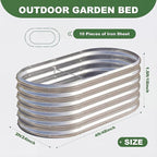 AHEONLAR 3 Pack 4×2×1.5ft Galvanized Raised Garden Beds Outdoor, Sturdy Planter Boxes for Vegetables, Fruits, Flowers and Plants, Easy Assembly, Silver