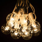String Lights 100 Ft Vintage Amber G40 Edison Bulbs, 105 Count