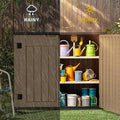 Storage Shed 35 Cu Ft Brown Resin Horizontal Outdoor Design