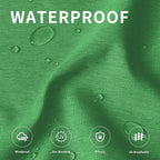 Easy-Going Linen Look Outdoor Curtains Waterproof Windproof Porch Curtains, Soft Thicken Outdoor Privacy Curtains for Patio, Gazebo, Grommet Top and Tab Bottom Drape, 1 Panel, 110x84 inch, Green