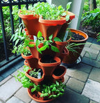5 Tier Stackable Strawberry, Herb, Flower, and Vegetable Planter - Vertical Garden Indoor/Outdoor