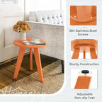 HDPS Outdoor Side Table, Small Round Side Table Weather-Resistant, Outdoor Side Tables for Patio, Porch, Deck, End Table for Plant Stand, Living Room, Bedroom, Orange