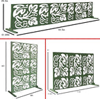 Oakland Living 6 ft. X 4 ft. Green Freestanding Metal Privacy Screen Room Divider