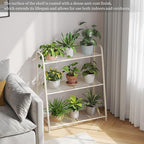 Metal Plant Stand Indoor Outdoor for Multiple Plants,3 Tier Plant Shelf,Large Heavy Duty Flower Holder Ladder Plant for Living Room, Patio, Balcony (White)