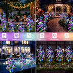 Solar Garden Lights Outdoor Waterproof, 6 Pack Solar Butterfly Lights with 60 LED 12 Butterfly Colorful Lighting for Garden Yard Lawn Outdoor Decor, Gift for Mom Women Mother's Day