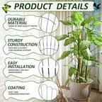 LEIFIDE 2 Pcs 33in Plant Trellis for Climbing Plants Indoor, Expandable Large Metal Trellis for Potted, Heavy-Duty Tall Rustproof Houseplant Support for Flowers Vine Ivy Pothos Hoya Monstera