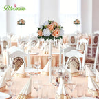 Artificial Flower Balls, Peach Fuzz & White Silk Roses, 9.5 in