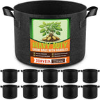 10 Pack 1 Gallon Grow Bags, Thickened Nonwoven Fabric Planter Pots with Handles, Heavy Duty 300G Garden Pots for Tomato, Potato and Vegetable