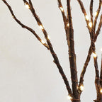 Indoor String Lights, Brown Twig Branches with 200 Warm White LEDs
