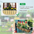 3PCS 30 Inch Planter Basket Liners Fabric Window Box Liners Felt Trough Planter Liner Replacement Beige Flower Basket Liner Non-Woven Hanging Plant Liner for Planters Garden Fence - Avoid Bird Nesting