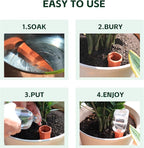 Wine Bottle Watering Spikes, Terracotta Watering Spikes for Out | Indoor Plants, Self Watering Planter Insert, Vacation Plant Watering Devices, Clay Plant Watering Globes, 8-Pack