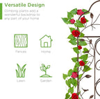 Best Choice Products Set of 2 60x15-inch Iron Arched Garden Trellis w/Branches, Birds for Lawn, Garden, Backyard, Climbing Plants