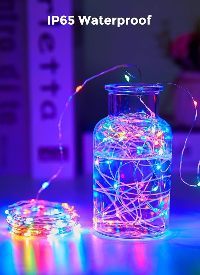 Solar String Lights for Outside – Multicolor
