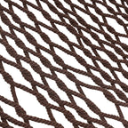 Lazy Daze Hammocks Double Rope Hammock, 2 Person Traditional Outdoor Hand Woven Cotton Rope Hammock with Spreader Bar, Carabiners, Tree Straps, Chains for Patio Yard - Max 450 Lbs, Dark Brown