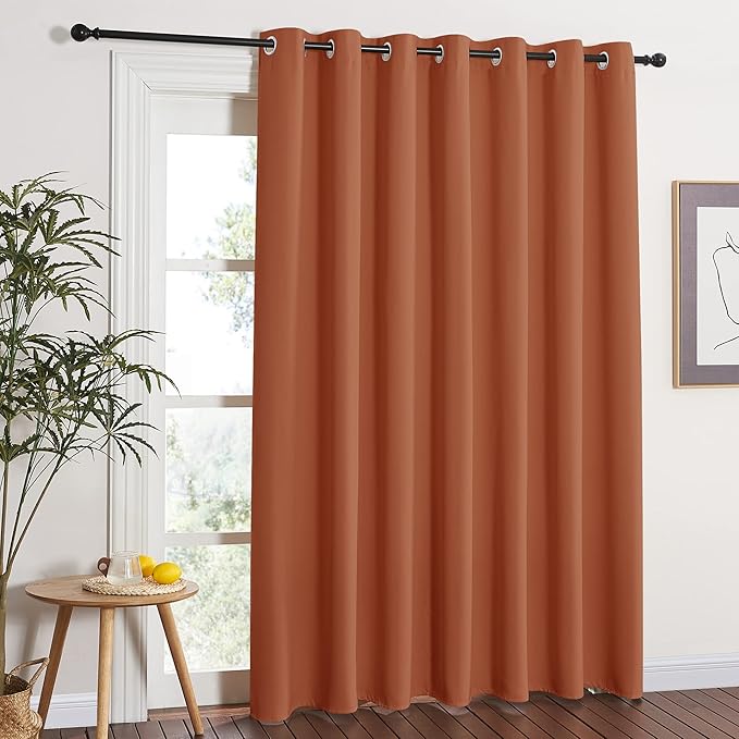 Blackout Curtain for French Door – Burnt Orange, W100 x L84, 1 PC