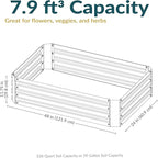 Sunnydaze 11.75" H Raised Metal Garden Bed - Galvanized Raised Garden Bed Outdoor for Vegetables and Flowers - Brown - 4' x 2' Rectangle
