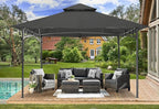 MASTERCANOPY Outdoor Garden Gazebo for Patios with Stable Steel Frame (11x11, Dark Gray)