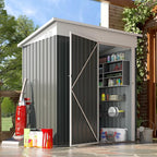 AECOJOY 5' x 3' Outdoor Storage Shed, Small Metal Sheds & Outdoor Storage - Image 5