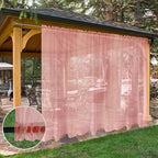SpaceDresser Waterproof Outdoor Sheer Curtains for Patio - 2 Panels Rod Pocket Indoor Voile Sheer Curtain for Living Room,100W x 108L inch, Blush