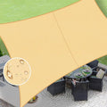 LOVE STORY Rectangle 5'x10' Waterproof Sun Shade Sail Canopy UV Block for Outdoor Patio Backyard Carport,Sand(We Make Custom Size)