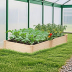 Giantex Raised Garden Bed, Wood Planter Box, Outdoor Square Garden Bed for Vegetable Flower Herb Succulent, 40" Lx40 Wx12 H, Easy Assembly