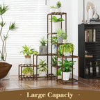 Bamworld Plant Stand Indoor Corner Plant Shelf Wood Plant Holder 13 Pots for Multiple Plants Home Decor for Gardening Gifts