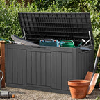 YITAHOME 100 Gallon Outdoor Storage Box, Large Water Resistant Resin Deck Box - Image 5