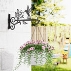 4-Pack Aesthetic Plant Hangers Outdoor – 10 Inch Metal Hanging Plant Bracket with Beautiful Hummingbird Pattern – Anti Rust Plant Hooks for Hanging Plants, Bird Feeder, Windchime, Lantern