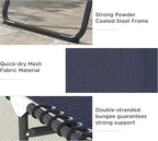 Outsunny Folding Chaise Lounge Chair Set of 2, Patio Sun Tanning Chair, Outdoor Chaise Lounger with 4-Position Reclining Back, Breathable Mesh Seat for Beach, Poolside, Dark Blue