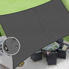 LOVE STORY Rectangle 6'x12' Waterproof Sun Shade Sail Canopy UV Block for Outdoor Patio Backyard Carport,Dark Grey(We Make Custom Size)