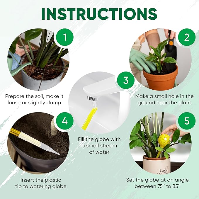Plant Watering Globes Set of 4 - Large Self Watering Globes for Indoor & Outdoor Plants - Multicolored, Automatic, Glass Watering Bulbs for Daily Use, Plant Watering Devices
