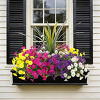 Artificial Flowers for Outdoors Fake Plants Outside, 12 Bundles Silk Morning Glory with Eucalyptus + Orchid Leaf UV Resistant Realistic Faux Flowers for Porch Planter Garden Patio (Mix Color)