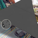 LOVE STORY Right Triangle 7'x14'x15.7' Waterproof Sun Shade Sail Canopy UV Block for Outdoor Patio Backyard Carport,Dark Grey(We Make Custom Size)