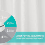 Exclusive Home Cabana Solid Indoor/Outdoor Light Filtering Hook-and-Loop Tab Top Curtain Panel Pair, 54"x96", Vanilla