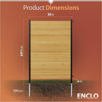 5ft H x 3.2ft W (1 Panel) No Dig Enclo Fairmont Cedar Wood Privacy Screen, Great to Hide Trash Cans, Decorative Patio Privacy Screen, Outdoor Privacy Fence Panel, Air Conditioner Fence, EC18043