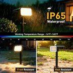 Solar Spot Lights Outdoor Waterproof IP65, [8 Pack/100 LED/4 Modes] Solar Landscape Spotlights, Auto On/Off High Lumens Spot Lights for Yard Garden Pathway(Warm White)